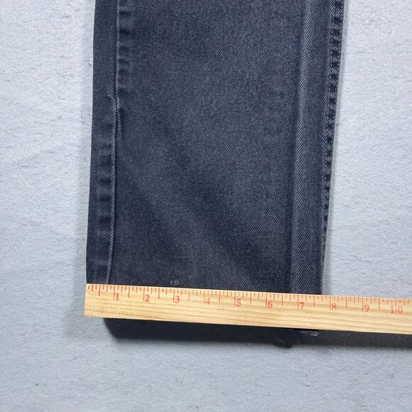 VTG Levi's 505 Jeans Men 32x30 Black Dark Wash‎ Denim Straight Leg Tag 33x32 - Picture 4 of 12